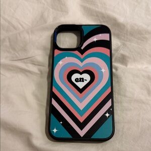 Enhypen KPOP Colorful Heart Pattern iPhone Case 13/14